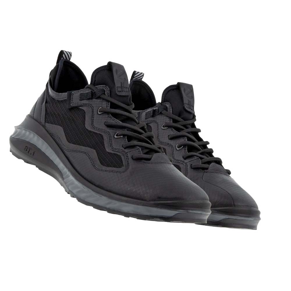 Men's Ecco St.360 Urban Sneakers Black / Grey | Canada 662QMA